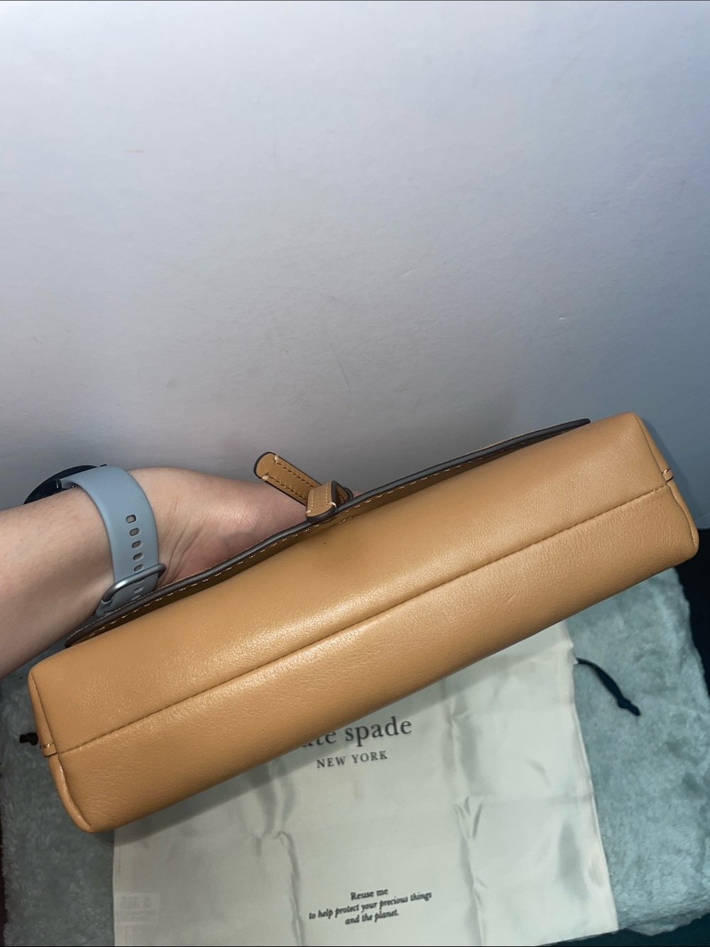 NWT Kate Spade Small ‘Loop’ Suede Shoulder Bag - Picture 7 of 15